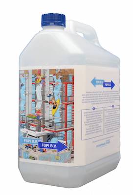 Een jerrycan met een reksleeve
